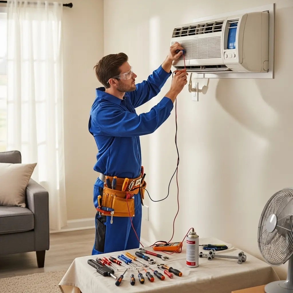 Manisa Simfer Simfer klima gaz dolumu ve bakım – Enerji verimliliği artırıldı. - Teknik servis örneği